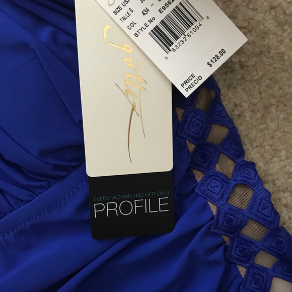 NWT $128 PROFILE BY GOTTEX Tummy Control Swimsuit 6 - Picture 4 of 9